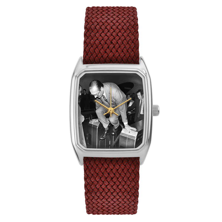 LAPS Signature The President Woman's Watch Perlon Red