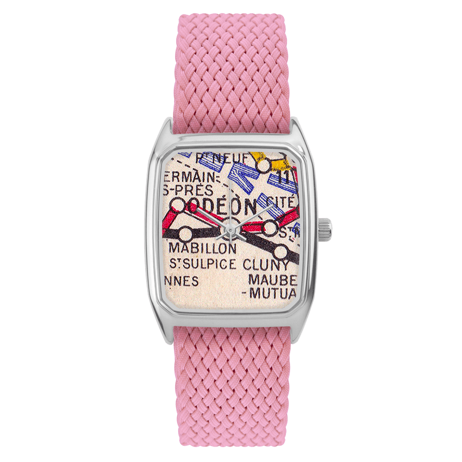 LAPS Prima Signature Odéon Woman's Watch Perlon Strap Pink