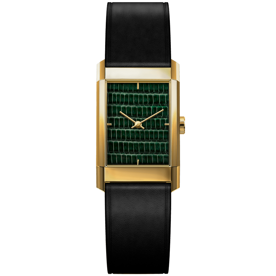 LAPS Modernist LZD Green Gold Woman's Watch Matt Black