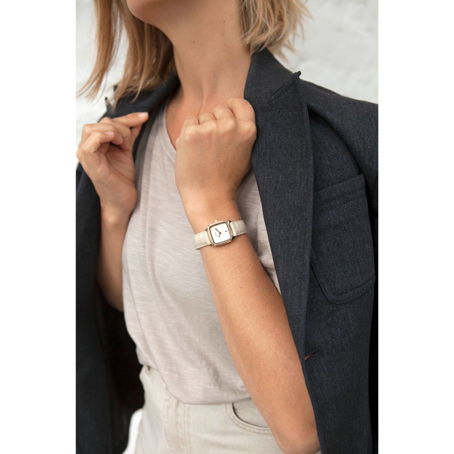 LAPS Prima Oria Ivory Woman Square Watch  Worn and Styled