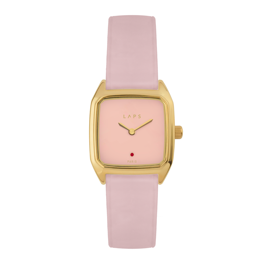 LAPS Prima Oria Pink Woman's Watch Leather Strap Pink