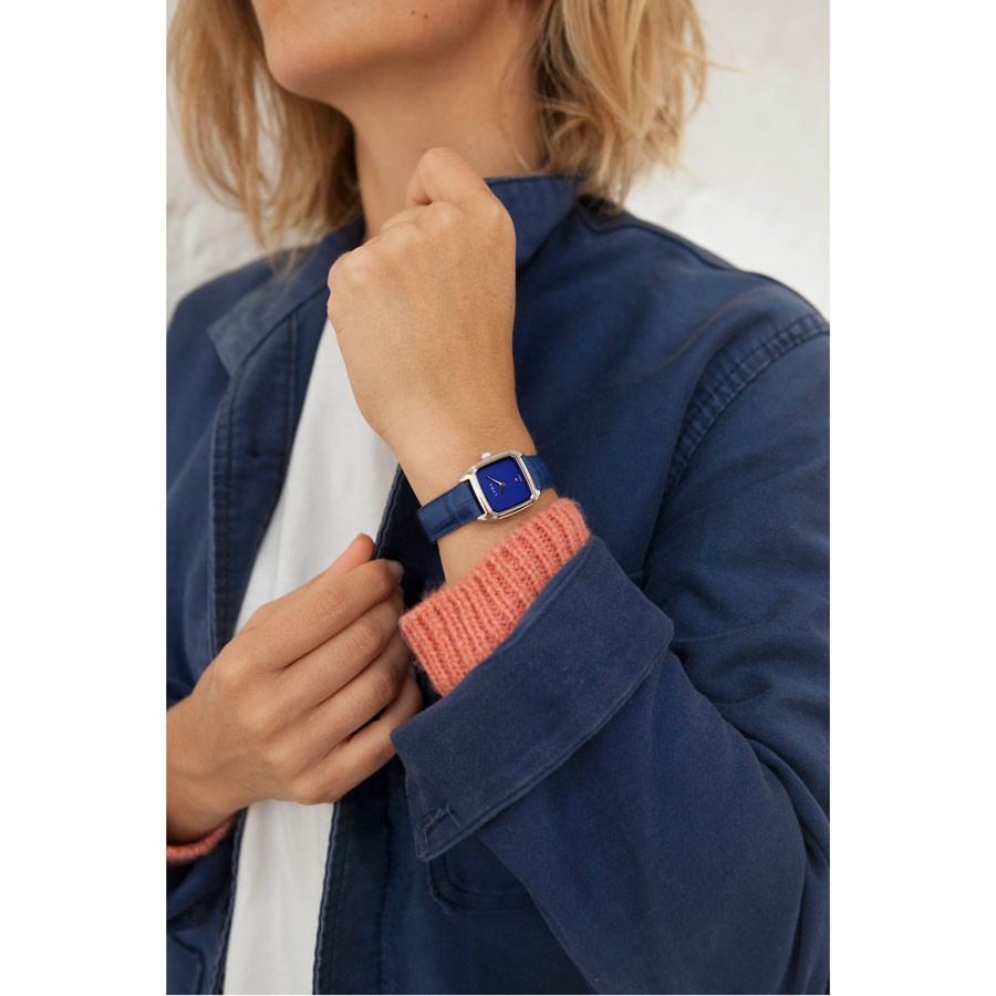 LAPS Prima Oria Blue Woman Square Watch  Worn and Styled