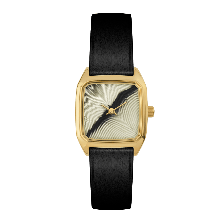 Square Women's Watch, LAPS, Prima Amherst Model with Leather Black Strap