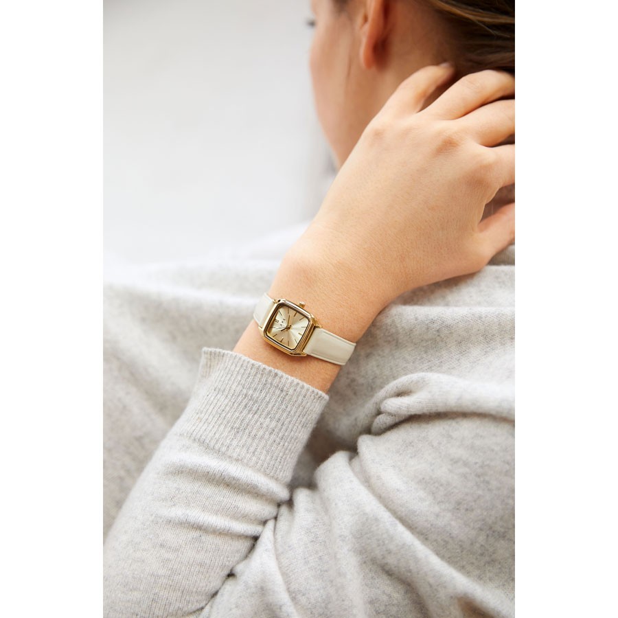 LAPS Prima Nova Champagne Woman Square Watch  Worn and Styled