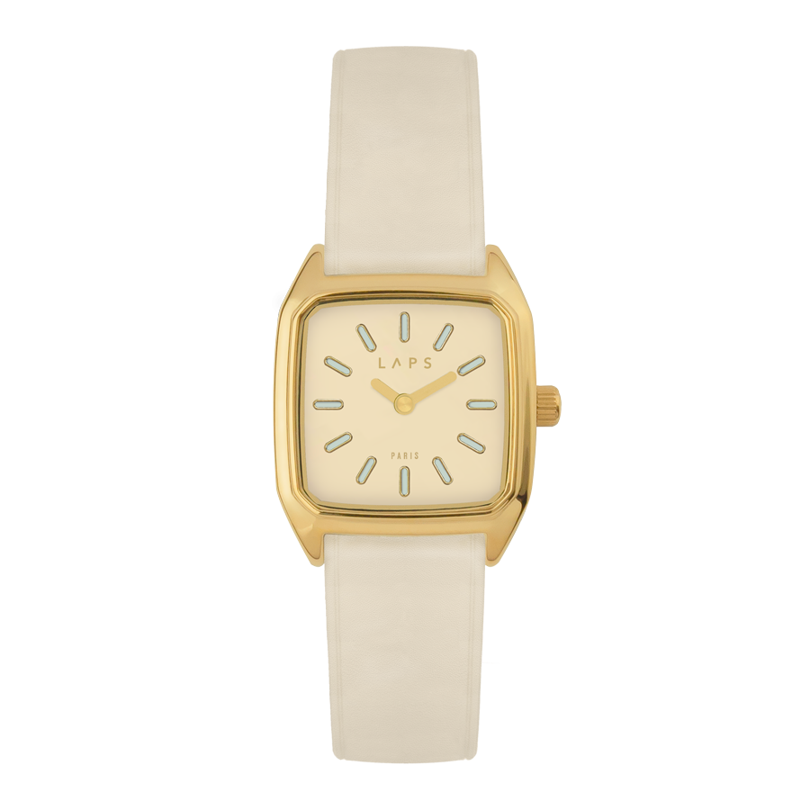 LAPS Prima Bobby Beige Woman's Watch Leather Strap Crème